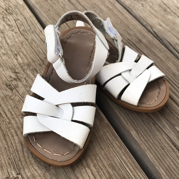 Girls Size 8 White Sandals Girls Salt Water Sandal - Picture 3 of 3